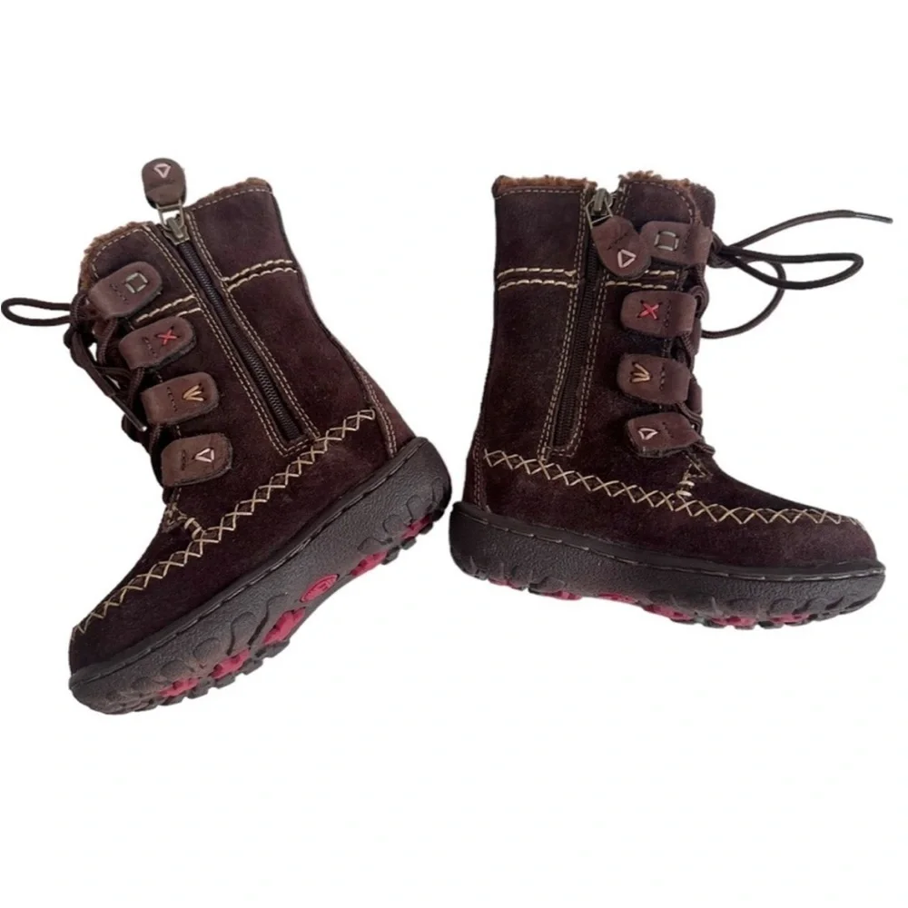 Timberlands Brown Suede High Snow Winter Boots
